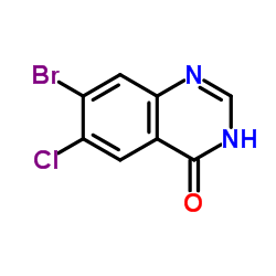 Structure of 7 Bromo 6 chloro 4 quinazolinone CAS 17518 98 8 - 7-Bromo-6-chloro-4-quinazolinone CAS 17518-98-8