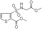strecture of Methyl 3-[(methoxycarbonylmethyl)sulfamoyl]thiophene-2-carboxylate CAS 106820-63-7