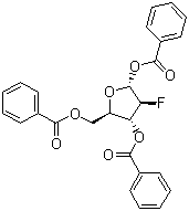 structure of 2-Deoxy-2-fluoro-1,3,5-tri-O-benzoyl-D-ribofuranose CAS 97614-43-2