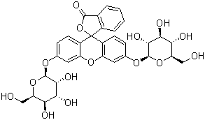 structure of Fluorescein dibeta D galactopyranoside CAS 17817 20 8 - Fluorescein di(beta-D-galactopyranoside) CAS 17817-20-8