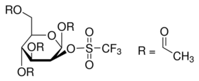 structure of 1,3,4,6-Tetra-O-acetyl-2-O-trifluoromethanesulfonyl-b-D-mannopyranose CAS 92051-23-5